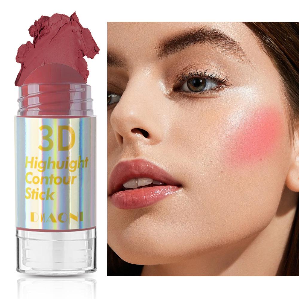 High-Gloss Contouring Stick: 3D Shadow Pen & Blush Cream for Face and Under-Eye Highlighting