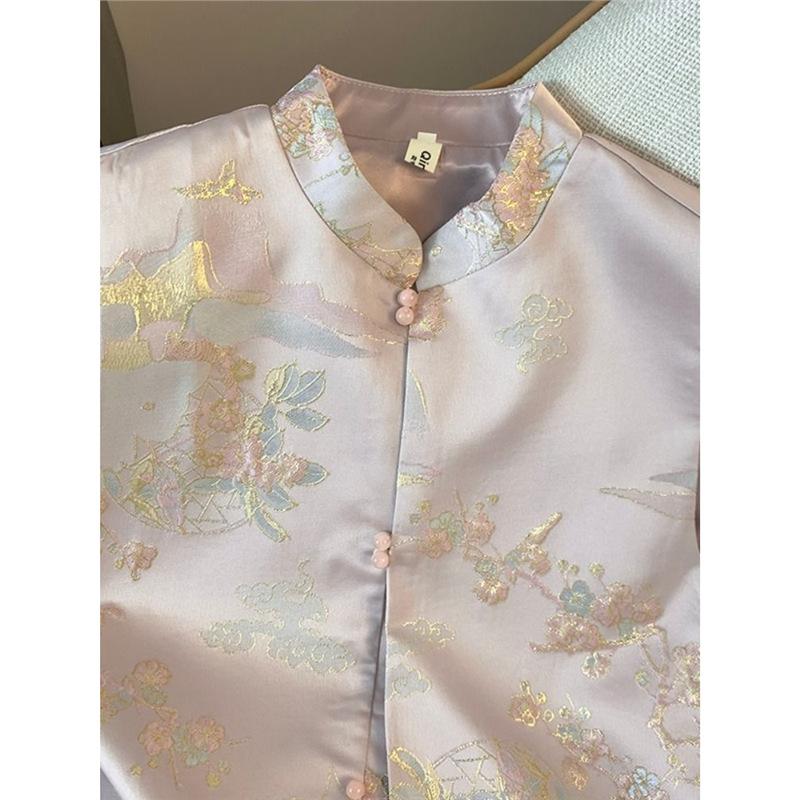 Spot vest antique vest women's retro improved middle-aged women's fashion new festive high-end top