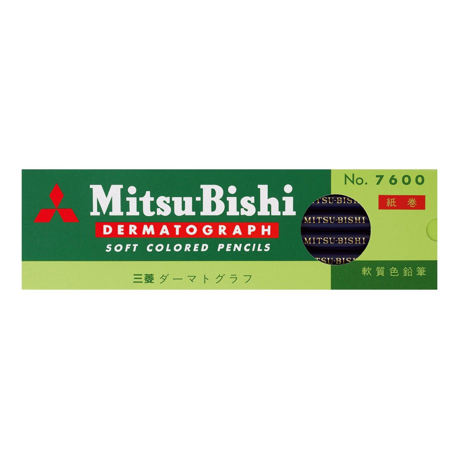 Цветные карандаши Mitsubishi Pencil Dermatograph 7600 1 На масляной основе Нет. Индиго, Дюжина, K7600.10