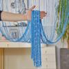 Room Divider Crystal Beads String Curtain Solid Color Tassel Window Curtain  Home Decor