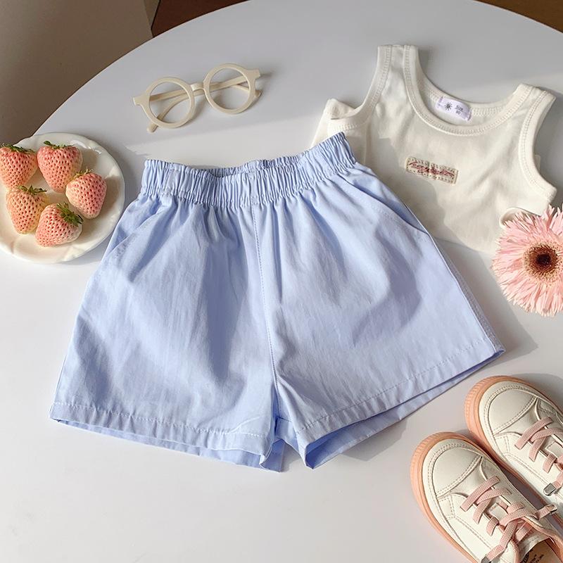 

Girls Candy-colored Short Pants For Summer, Children s Loose And Casual Sports Pants 100cm