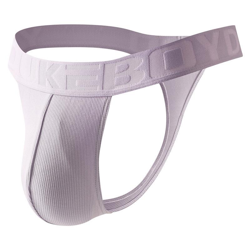 Men Sexy G-String Soft Ribbed T-Back Thongs Breathable Underwear Bulge Pouch Underpants Male Bikini Trunks Wide Belt Panties