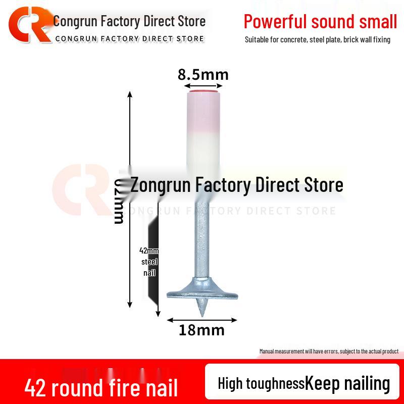 Ceiling Nail Gun with Integrated Fastening Nails and Clamps for Wood and Pipe Keels