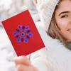 Festive Christmas Snowflake Pop up Card 3D Design with Vibrant Colors Christmas Greeting Card for Holiday