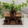 Wooden Villa-Style Birdhouse & Feeder Ornament