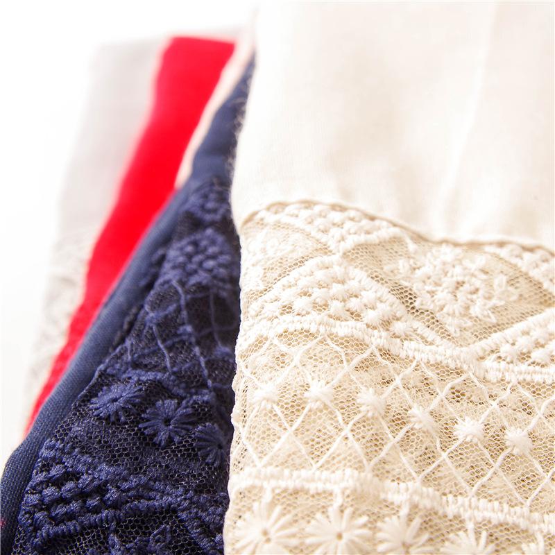 2024 Four Seasons Women'S Refreshing Literary Solid Color Elegant Scarf Lace Splicing Embroidered Silk Scarf Sunscreen Shawl Air Conditioning Scarf