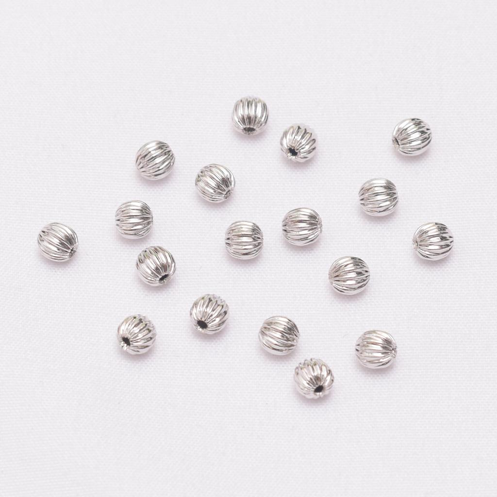 100pcs Non-Fading 24K Vacuum Gold Beads, Pumpkin Beads, Loose Beads, Diy Handmade Bracelets, Accessories, Accessories Beads.