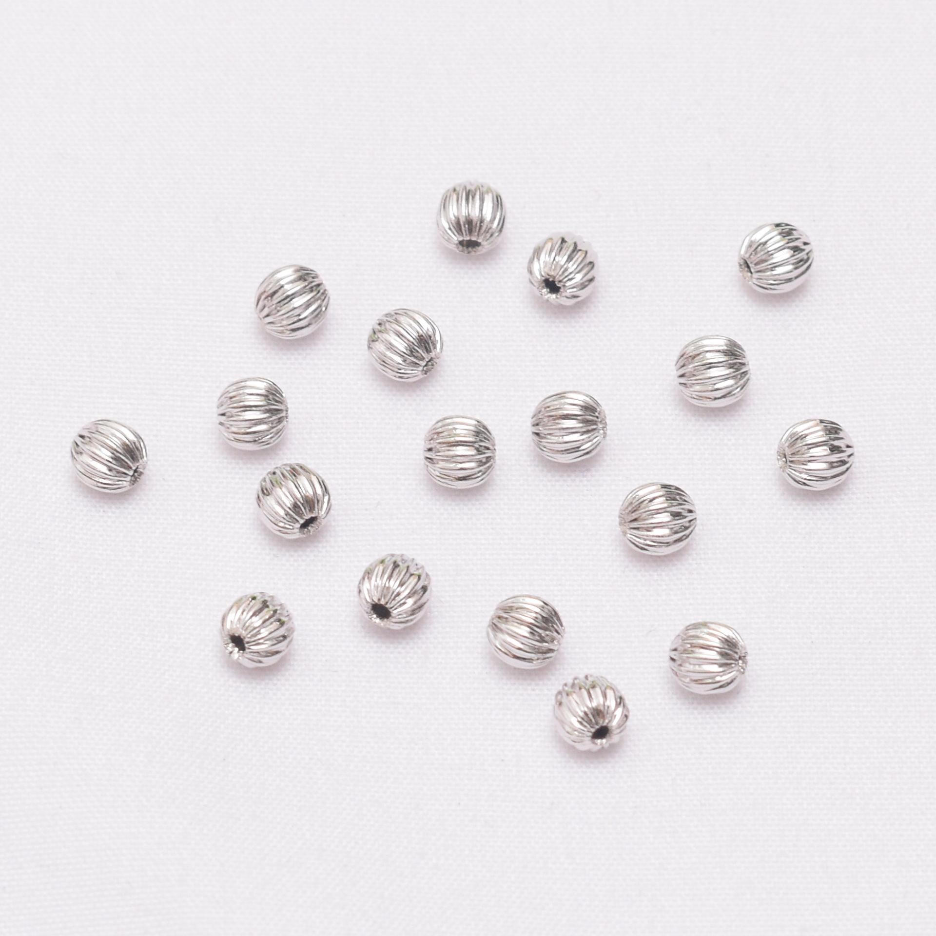 

100 шт. Не выцветающие 24K вакуумные золотые бусины, бусины-тыковки, россыпные бусины, для самостоятельного изготовления браслетов, аксессуары, бусины для аксессуаров. 7mm