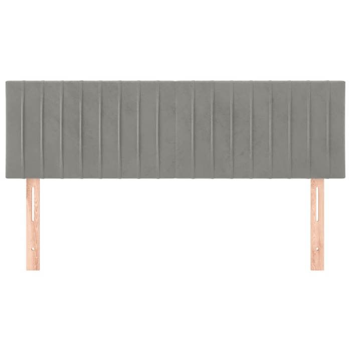 VidaXL 2x Headboards Bedroom Furniture Bed Accessories Single Bed Heads Interior Bed Frame Heads Light Grey 346250