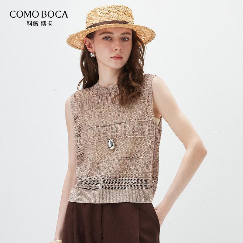 Women s Linen Blend Round Neck Sleeveless Knit Vest 2XL