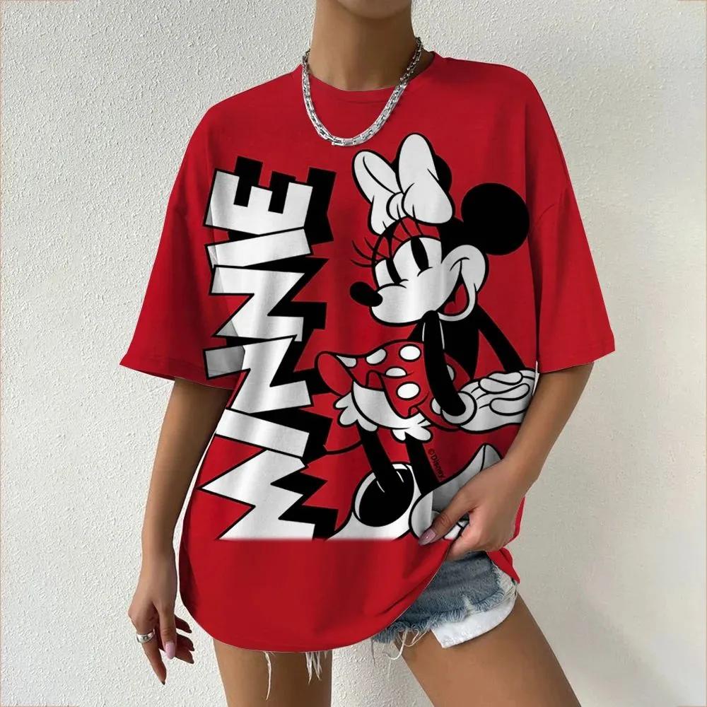 Daily Cartoon Print Women's Short-sleeved Versatile Comfortable Top T-shirt Fashion T-Shirts Women’s