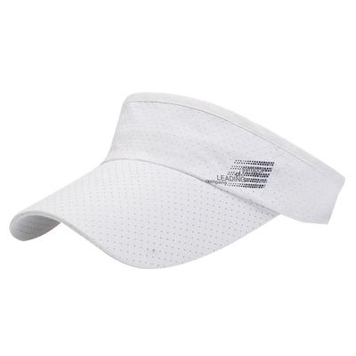 Sun Long Plain Simple and CA762 Visor, Brim, Hat, Sunshade, Cap, Men's Women's (white)