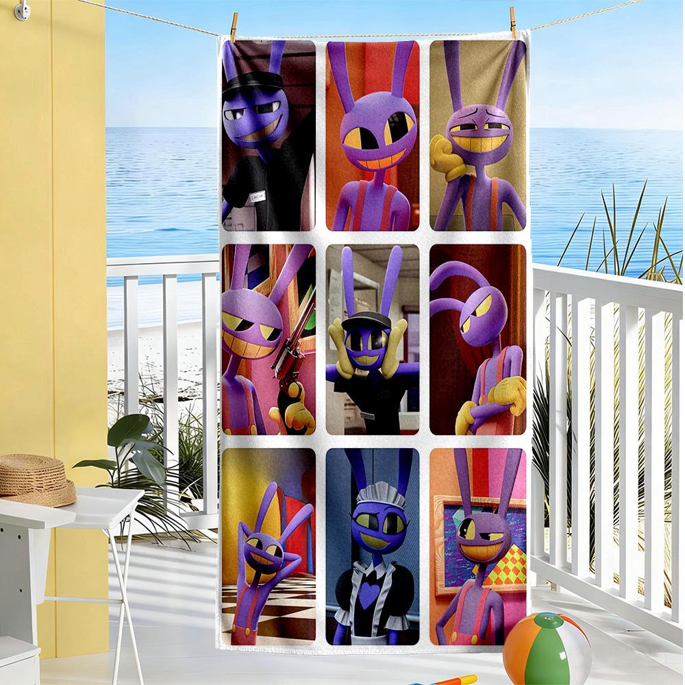 Digital Circus Beach Towel Super Soft Microfiber Quickdry Fabric Comfortable Lightweight