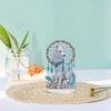 2D Flat Wolf Dreamcatcher Decor DIY Desktop Diamond Art Kits Animal Special Shaped Diamond Painting Craft Ornament for Home