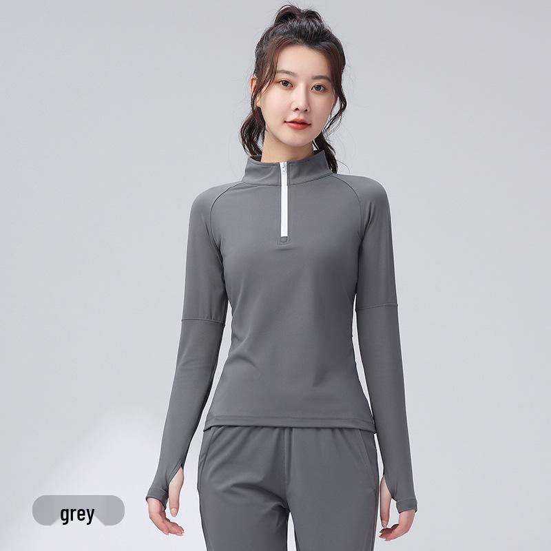 

Женская модная быстросохнущая куртка для йоги - Топ с длинным рукавом для спортзала и бега на осень/зиму M