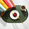 Insulation Pad Easy Clean Faux Leather Placemat Heat Resistant Table Protection Mat for Home Kitchen