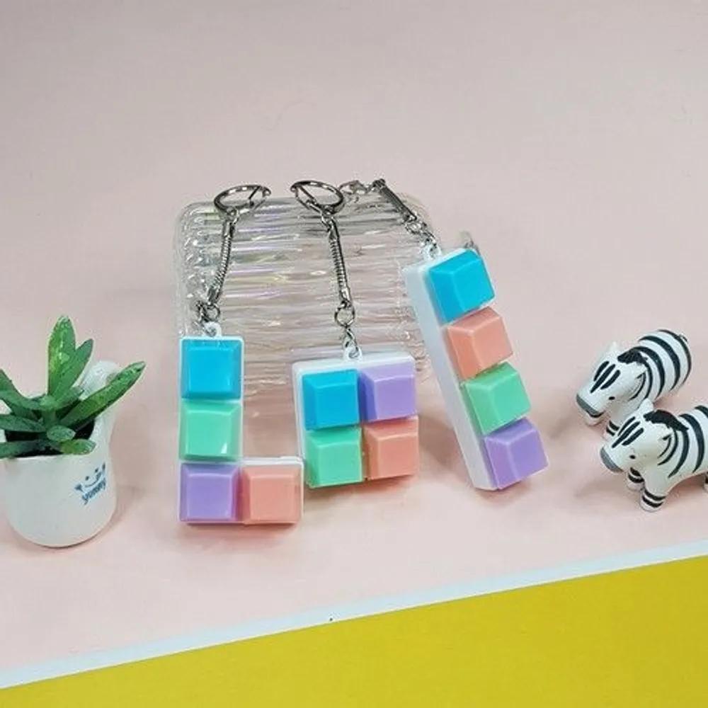 3 Stück) Pastell Tastenkappe Schlüsselanhänger, Clicky Tastenkappe Schlüsselanhänger, Taschenanhänger, Stressabbau