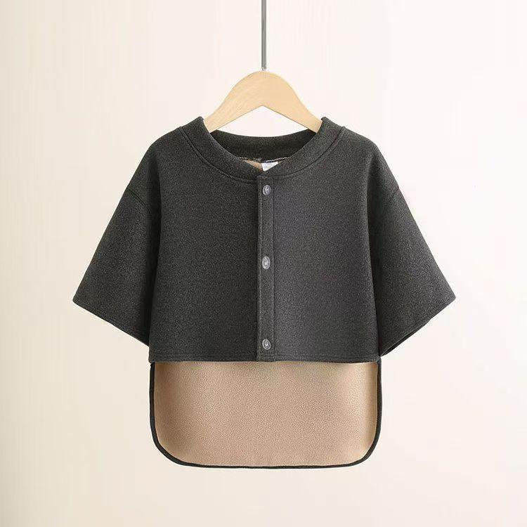 Velvet Maternity Cardigan: Shoulder & Waist Protection, Short Sleeve, Warm Sleepwear for Autumn & Winter