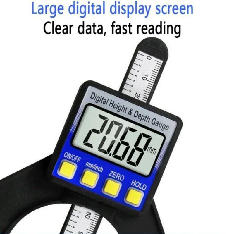 Small New 0-80mm Depth Gauge Digital Display Woodworking Table Saw Height Gauge Height Depth Gauge Digital Display Vernier Calip