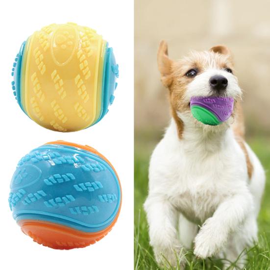 Hund Quietschball Bissfest Hüpfend Energie abbauen Zähne reinigen Spielen Bewegung Training Interaktives Hundespielzeug Große Mittlere Hunde Haustier Ball Spielzeug