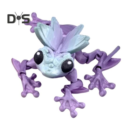 

3D-печатная фигурка лягушки, подвижные суставы, модель фигурки лягушки, игрушка, шарнирная фигурка животного, домашний офис, книжная полка, украшение для рабочего стола, орнамент