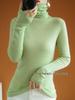 Women's Slim Fit High Neck Wool Sweater - Knitted, Autumn/Winter Collection