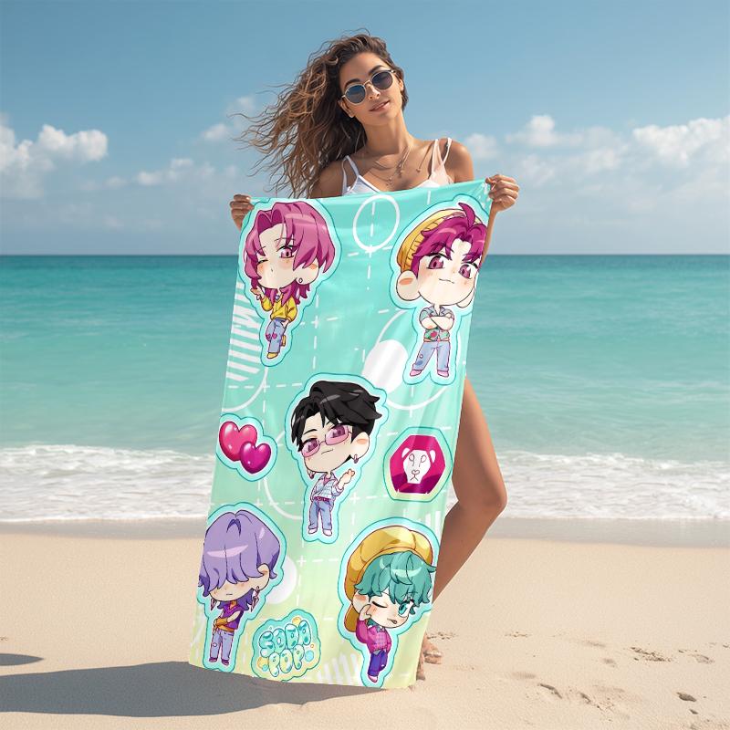 1Pc Fantasy Heroes Action Beach Towel Microfiber Beach Towel Thin Absorbent For Beach Swimming Yoga Bath Sports 0917195
