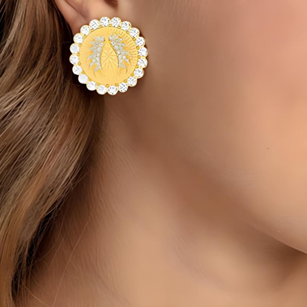 Swarovski Lucky Goddess Earrings Women's Gold Plated 5464120