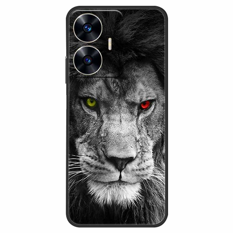 Phone Cover For Realme C55 Case Black Silicone Fundas For Realme C55 RMX3710 TPU Soft Back Coque Star Painted on RealmeC55 C 55