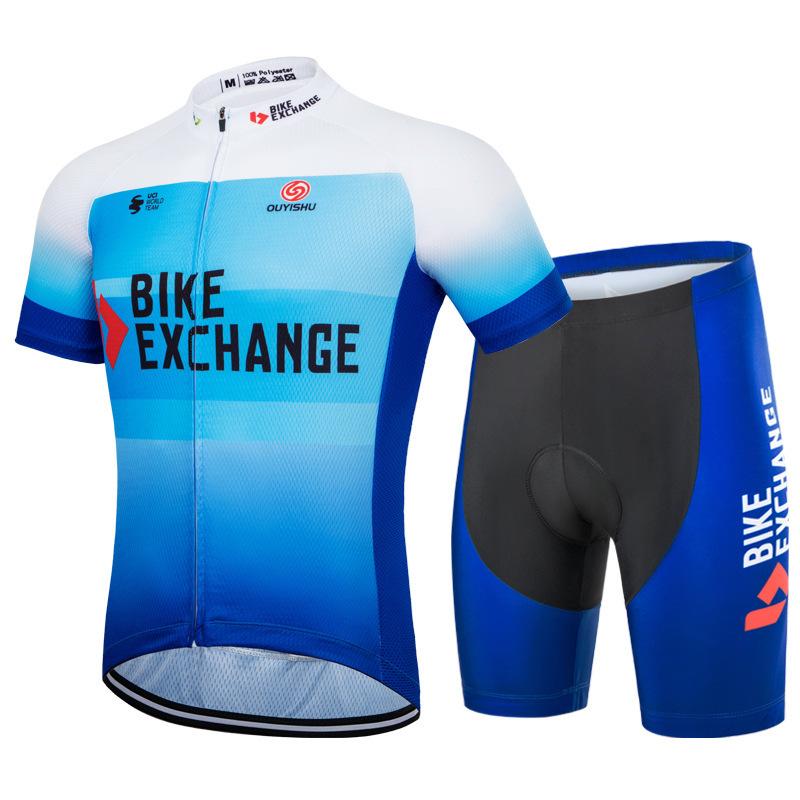Completo da ciclismo a maniche corte, ad asciugatura rapida, abbigliamento da ciclismo traspirante
