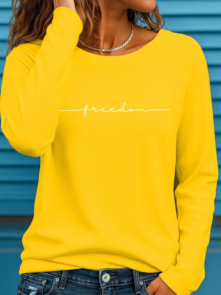 Women's Long Sleeves T-Shirts Casual Loose Black and White Lines Pattern Round Neck Short Sleeved T-Shirt Fall Female Clothing