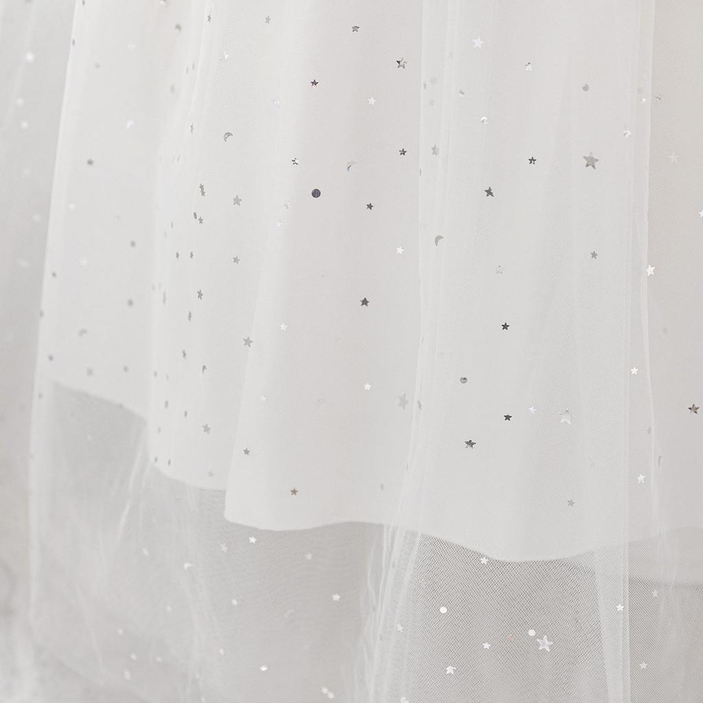 Children's Spaghetti Strap Sequin Flower Girl Dress - Puffy Tulle Skirt with Bow, Princess Gown for Weddings & Performances