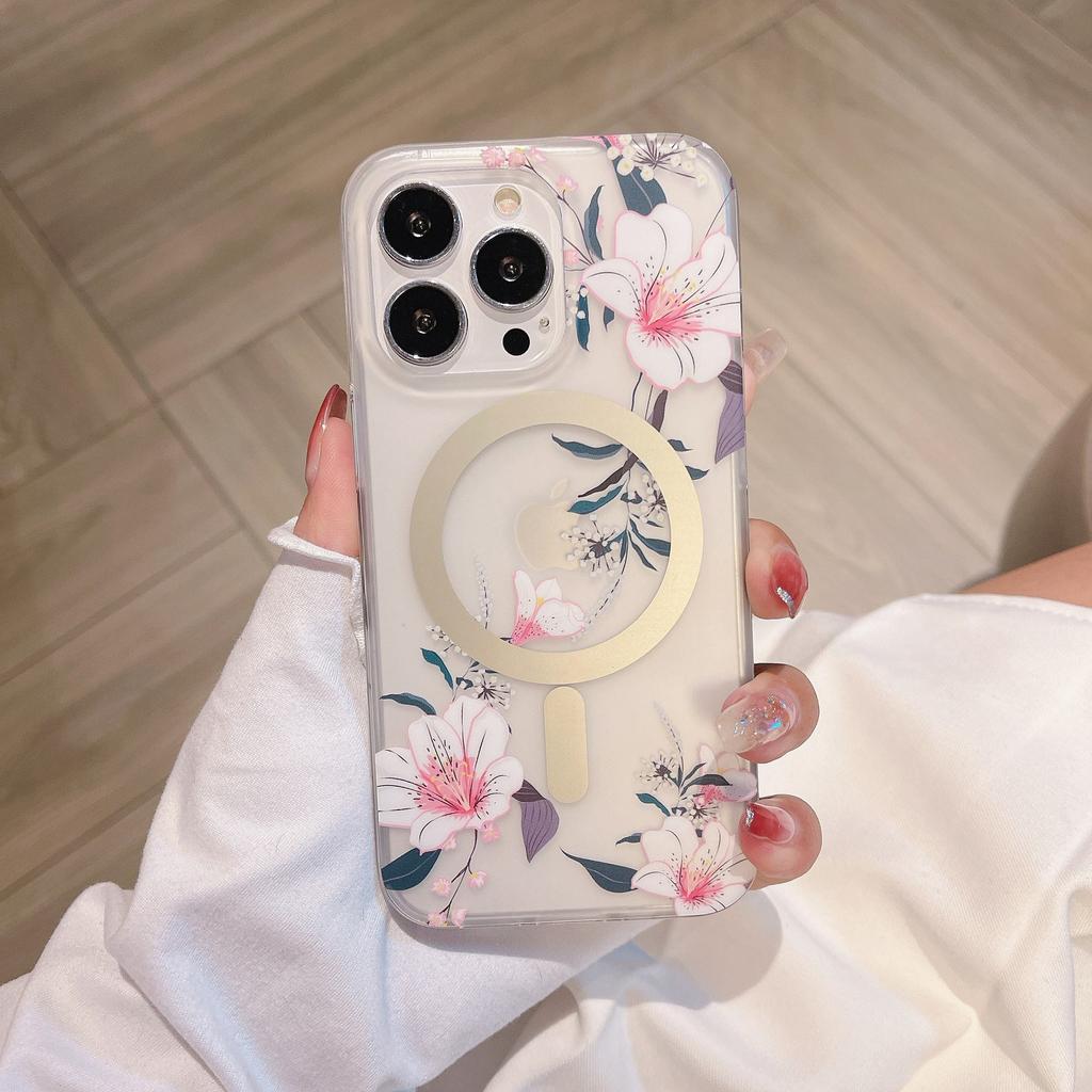 iPhone 14 Pro Max/14 Plus Magsafe Case with Floral IMD Design
