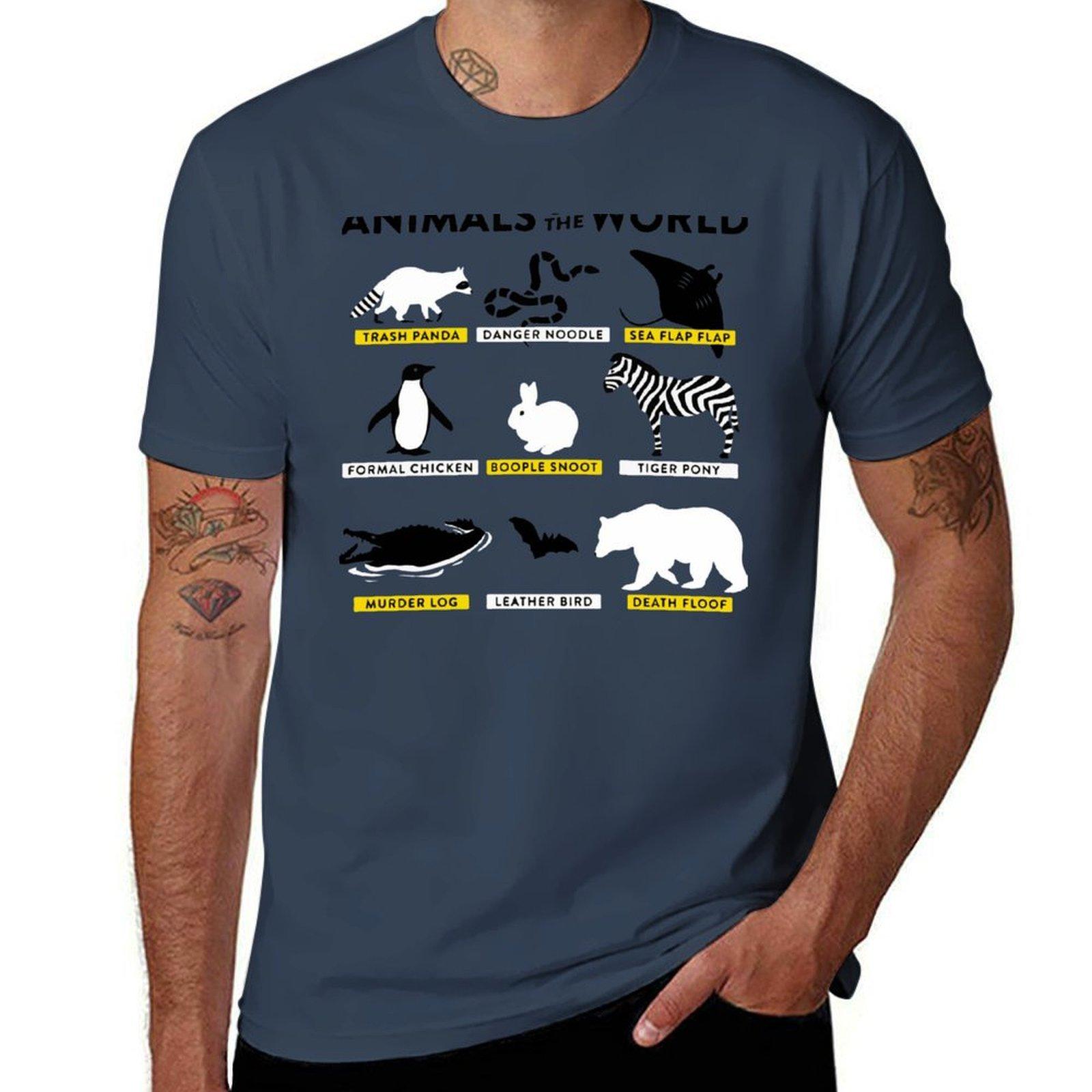 ANIMALS OF THE WORLD TShirt Modern Style Print TShirt S