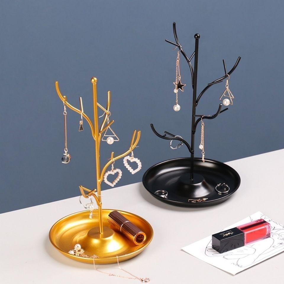 Tree Branch Jewelry Holder: Nordic Multi-Functional Key Rack & Display Stand Home Decorative Organizer for Rings, Necklaces & Accessories