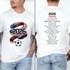 2026 Soccer Part Supplies T-shirts North America Soccer T-Shirt Host Cities List Soccer Fan Gift Y2K Gothic Cotton Oversized T-shirts