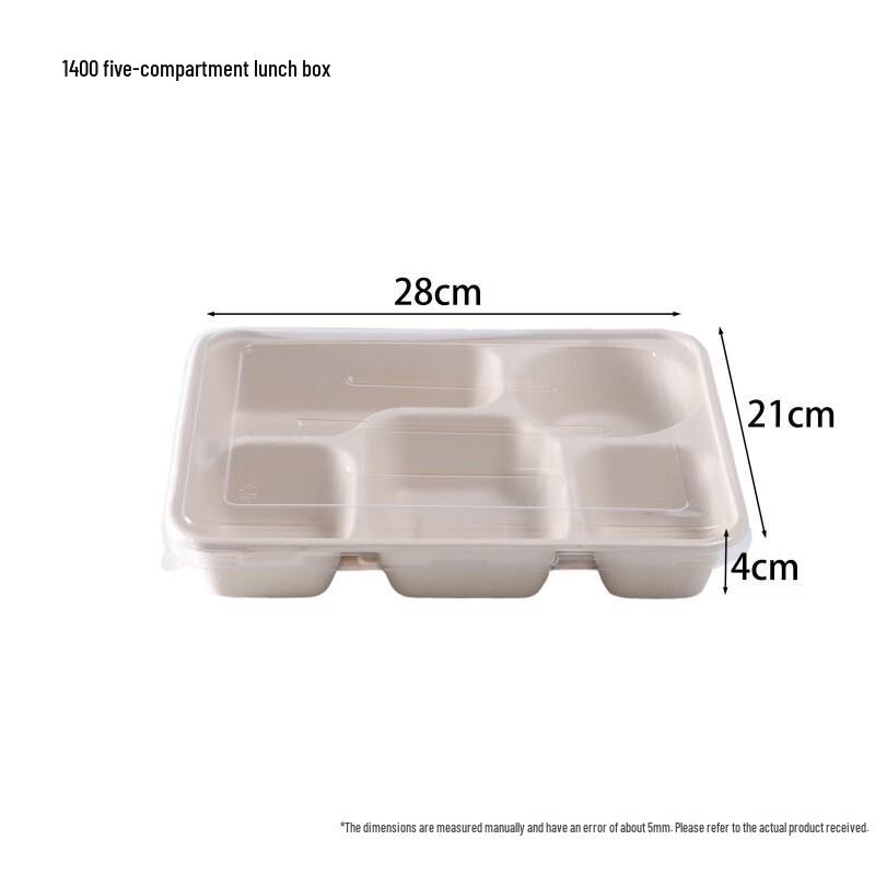 Disposable Pulp Divided Meal Prep Container