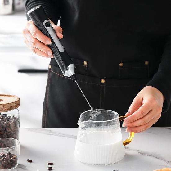 Electric Milk Frother Rechargeable Egg Beater 3 Speeds Wireless Egg