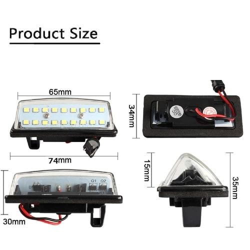 Nissan LED SPZ Osvětlení SPZ 18LED 6500K Super White SPZ Originální náhradní světelná jednotka Nissan Teana Wingroad Note Elgrand E5