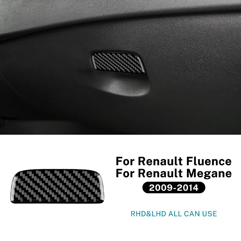 Real Soft Carbon Fiber Sticker For Renault Megane Fluence 3 RS 2009 2010 2011 2012 2013 2014 LHD RHD Co-pilot Box Switch Trim