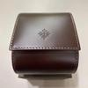 Used Patek Philippe watch case, beautiful condition, rare, brown, watch accessory, for storage, for travel or moving, protection