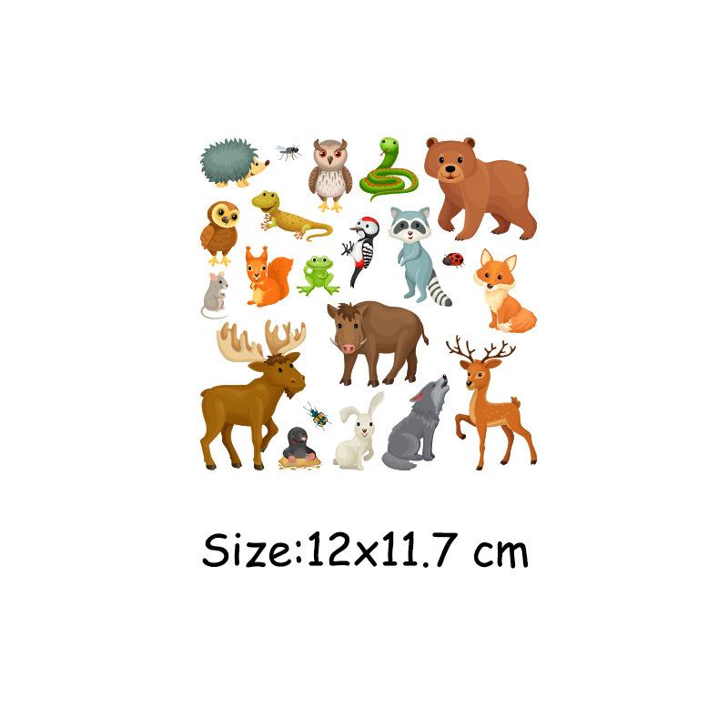 

Набор нашивок с мультяшными животными «сделай сам», наклейки для одежды, железные нашивки, наклейки A-уровня, моющиеся аппликации