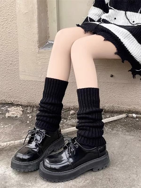 Lolita Japansk Stil Förlängda Stickade Vadstrumpor - Slankande och Formande Benskydd