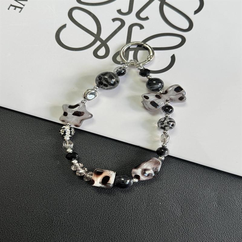 Leopard Print Phone Lanyard Pvc Chain Keychain For Men Women