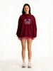 Women's Spring/Autumn Printed Pullover Hoodie - Casual, Fashionable, Versatile, Medium-High Neck, Long Sleeve