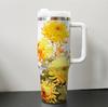 Flower Tumbler 40oz Ice Cup Large Capacity Car Cup Beer Cup