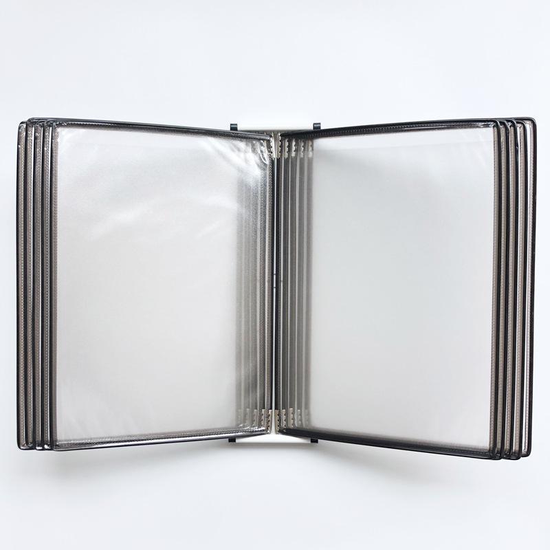 A4 Wall-Mounted 10-Page Swivel Display Folder/Document Holder