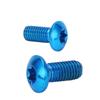 12pcs M5x11.5mm Bicycle Disc Brake Rotor Bolts Screws Alloy Disc Rotor Screws for Mountain BikeBlue, 12 Pcs/set
