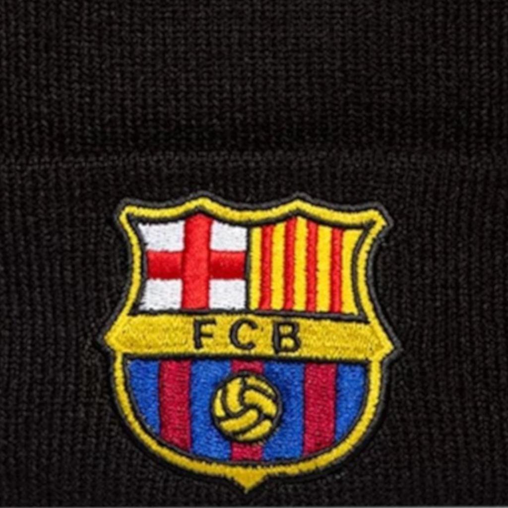 New Era Core Cuff Beanie FC Barcelona Hat, Mens navy Cap