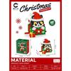 DIY  Diamond Micro Particle Building Block Santa Claus Socks Party Style Cartoon Character Christmas Toys for Children Gifts